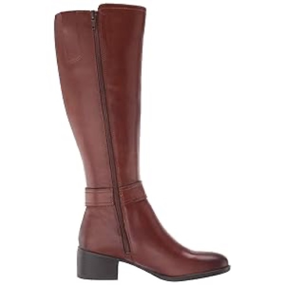 New Naturalizer Womens Kelso Wide Calf Leather Knee High Boots Tan Size 5.5 M - Picture 2 of 5